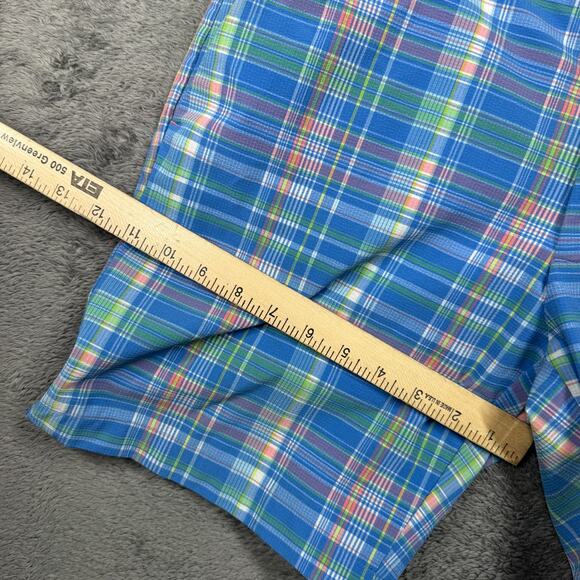 Tommy Bahama Men's Campanula Performance Shorts Blue Plaid 32 Outdoor Golf - Picture 8 of 11